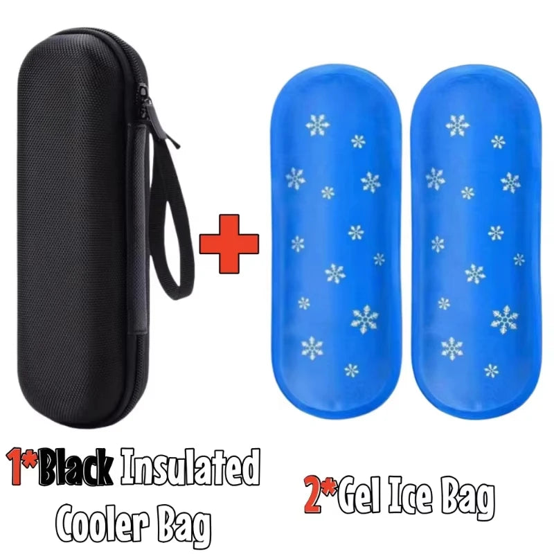 Insulated Medical Cooler Travel Case with Ice Pack (1-6pcs)