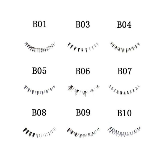Lower Eyelashes On Clear Band 100% Handmade