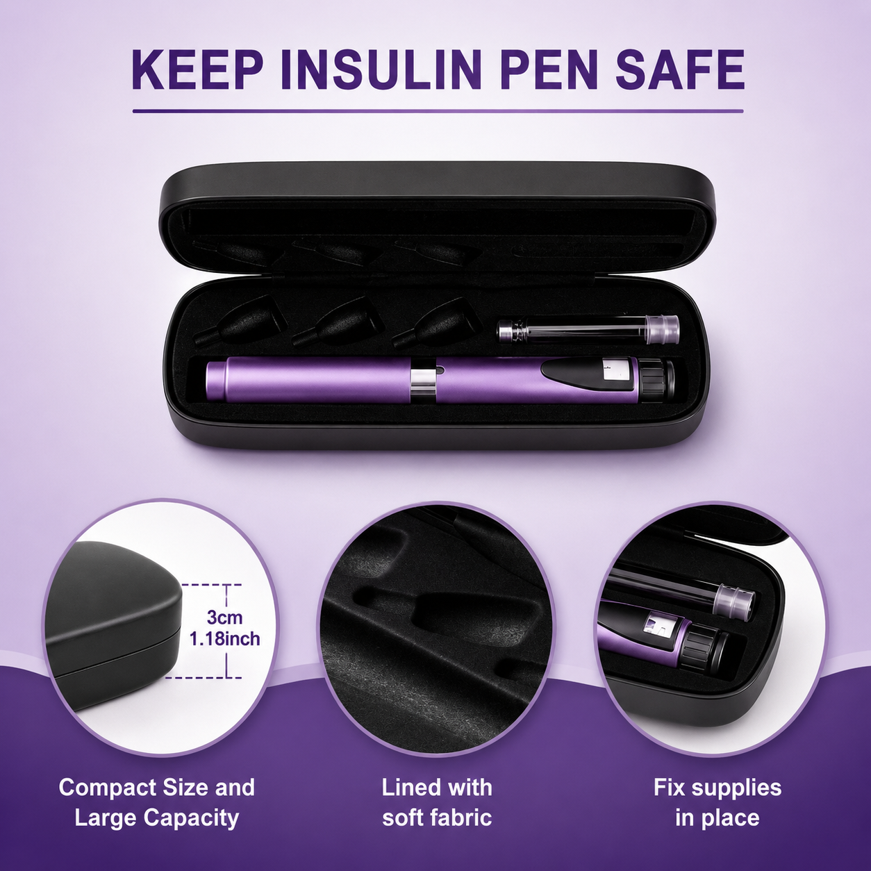 60 Unit Reusable Peptide Pen Injector with Case
