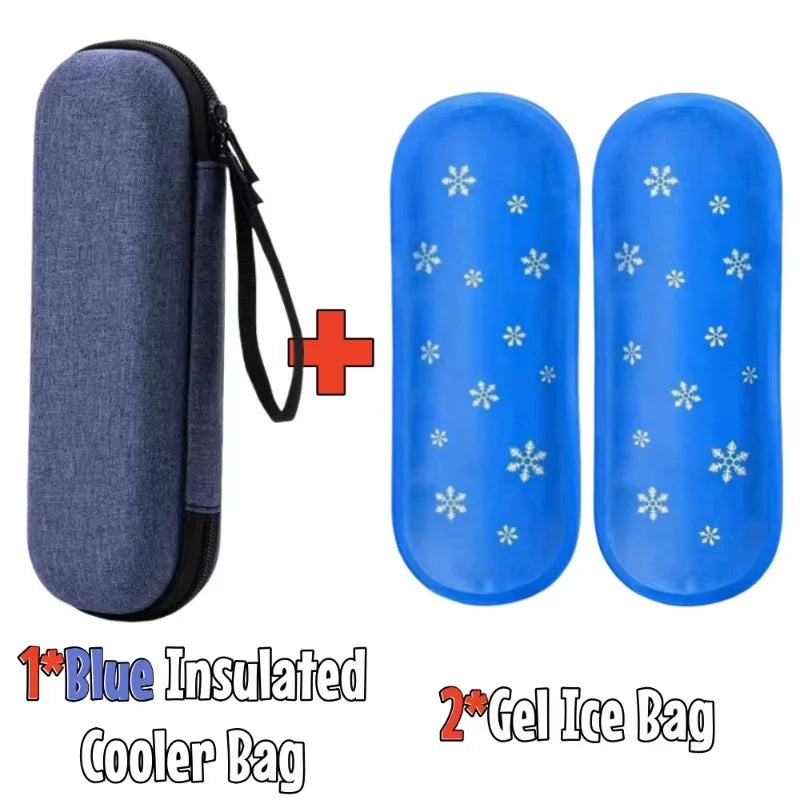 Insulated Medical Cooler Travel Case with Ice Pack (1-6pcs)