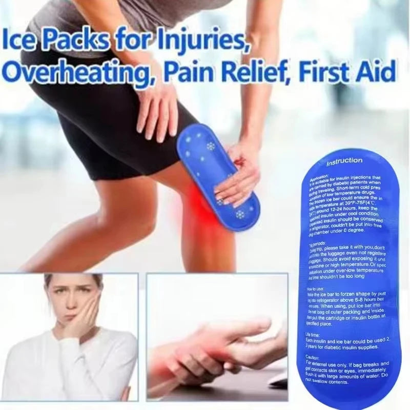 Insulated Medical Cooler Travel Case with Ice Pack (1-6pcs)