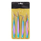 Lash Tweezers, Nail Art, Makeup Tools & Hobbies 4 Pcs