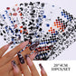 10Pcs/Set Stylish Nail Foil Abstract Transfer Decals