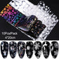 10Pcs/Set Stylish Nail Foil Abstract Transfer Decals
