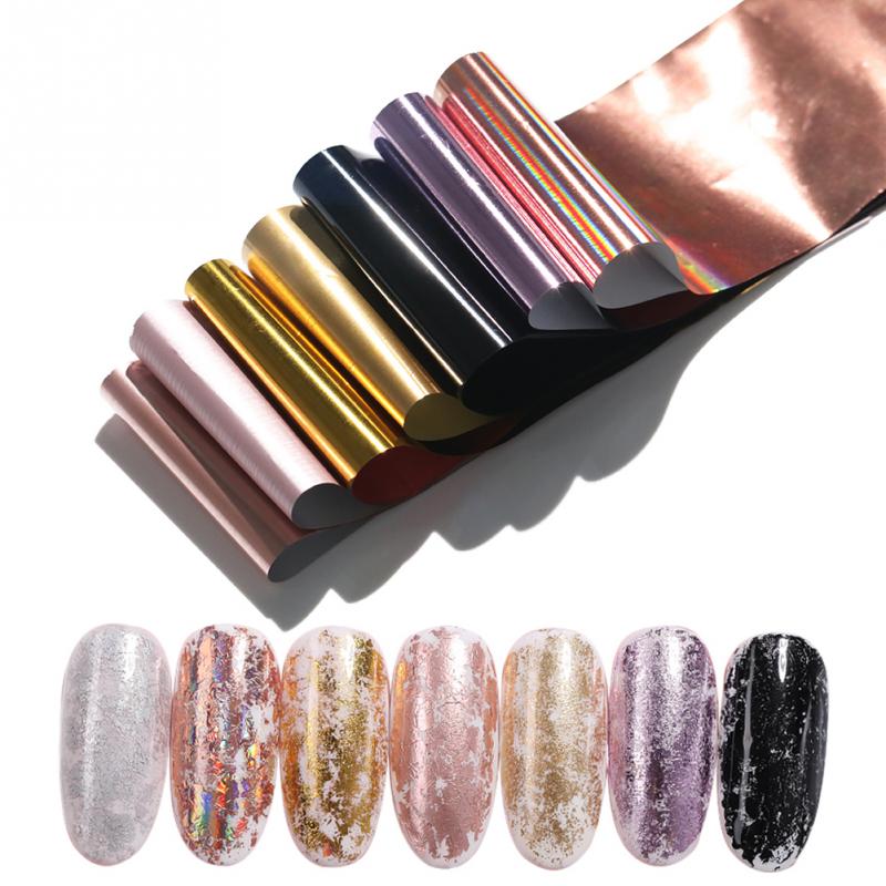 10Pcs/Set Stylish Nail Foil Abstract Transfer Decals