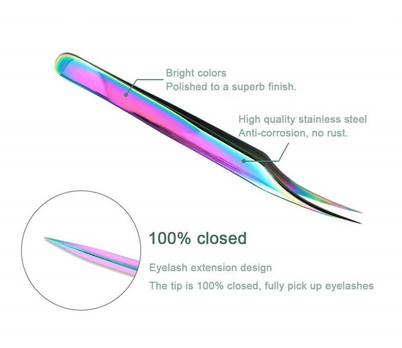 Lash Tweezers, Nail Art, Makeup Tools & Hobbies 4 Pcs