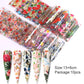 10Pcs/Set Stylish Nail Foil Abstract Transfer Decals