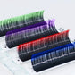 GLAMLASH Gradient Red Green Blue Purple Color Eyelash Extension Individual Faux Mink Ombre False Eye colored Lashes Makeup Tool