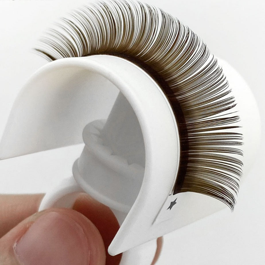 Natural Dark Brown Individual Korean Eyelash Extensions Mix 8-15mm