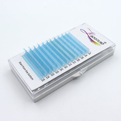 HBZGTLAD Color Lash Purple Blue Brown Green Red White Pink Yellow Eyelash Extensions Individual False Colored Mink Lashes Makeup