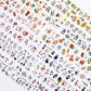 10Pcs/Set Stylish Nail Foil Abstract Transfer Decals