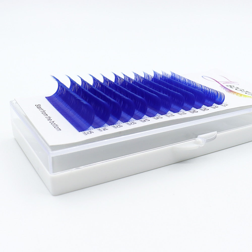HBZGTLAD Color Lash Purple Blue Brown Green Red White Pink Yellow Eyelash Extensions Individual False Colored Mink Lashes Makeup