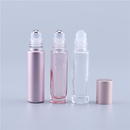 10ml Pretty Pink Roll-On Glass Vial - Essential Oils Or Perfume, A Reusable DIY Tool!