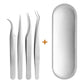 Lash Tweezers, Nail Art, Makeup Tools & Hobbies 4 Pcs