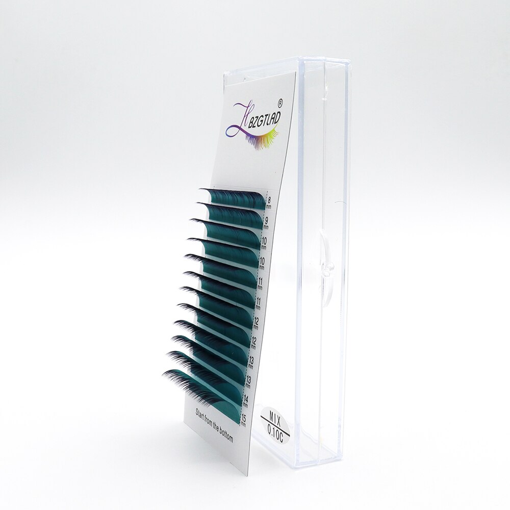 HBZGTLAD Color Lash Purple Blue Brown Green Red White Pink Yellow Eyelash Extensions Individual False Colored Mink Lashes Makeup