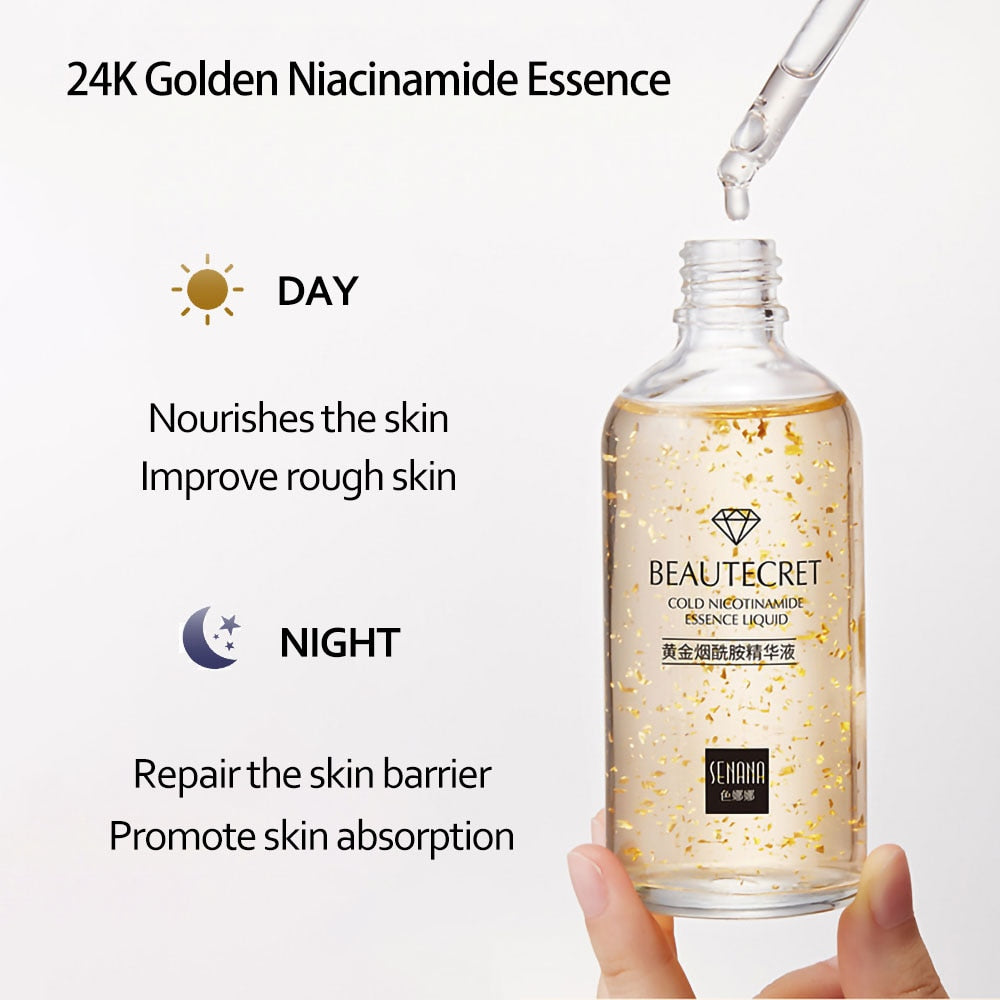 24K Gold Niacinamide Serum Anti Aging Hyaluronic Acid