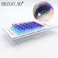 HBZGTLAD Color Lash Purple Blue Brown Green Red White Pink Yellow Eyelash Extensions Individual False Colored Mink Lashes Makeup
