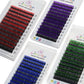 GLAMLASH Gradient Red Green Blue Purple Color Eyelash Extension Individual Faux Mink Ombre False Eye colored Lashes Makeup Tool
