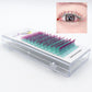 HBZGTLAD Color Lash Purple Blue Brown Green Red White Pink Yellow Eyelash Extensions Individual False Colored Mink Lashes Makeup