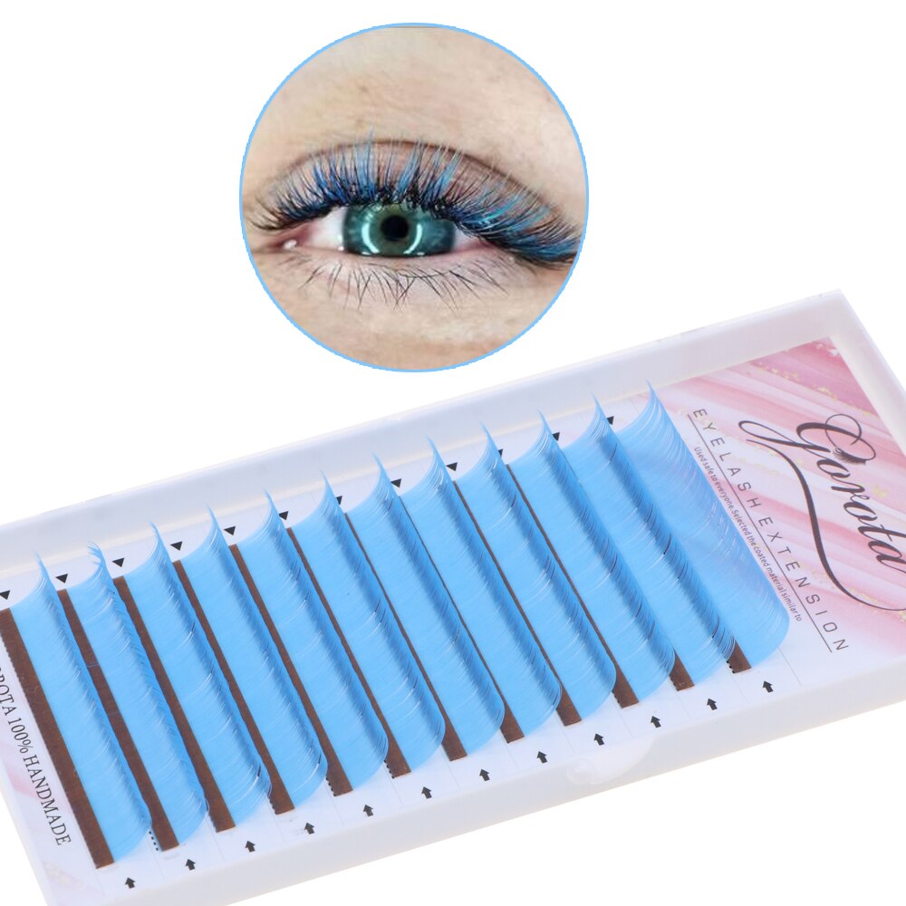 Gorota UV Neon Lash Extenion Glow in the Dark lashes Fluorescent Green Bright Colorful Bulk Classic Individual Eyelash Extension