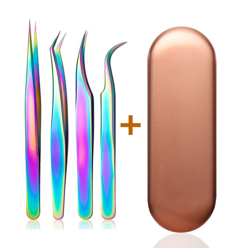 Lash Tweezers, Nail Art, Makeup Tools & Hobbies 4 Pcs