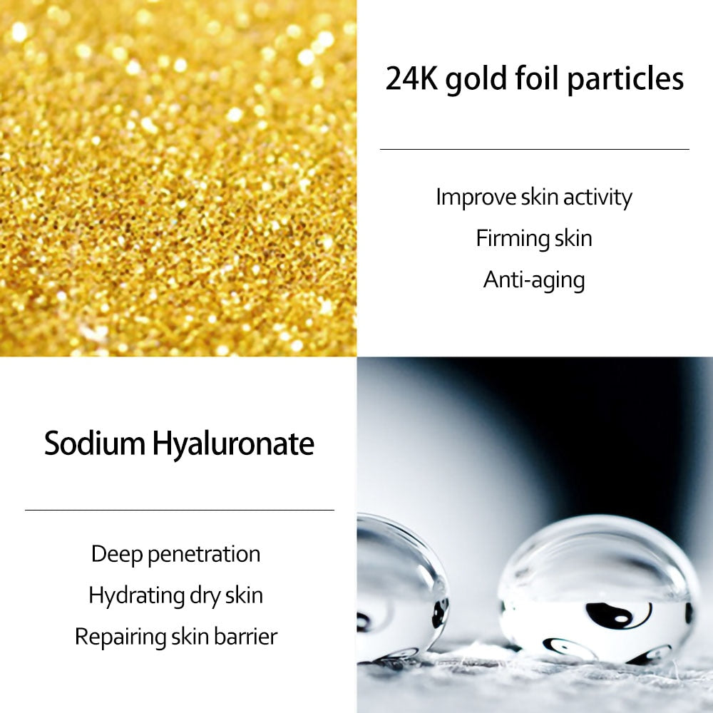 24K Gold Niacinamide Serum Anti Aging Hyaluronic Acid