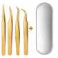 Lash Tweezers, Nail Art, Makeup Tools & Hobbies 4 Pcs