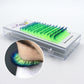 HBZGTLAD Color Lash Purple Blue Brown Green Red White Pink Yellow Eyelash Extensions Individual False Colored Mink Lashes Makeup