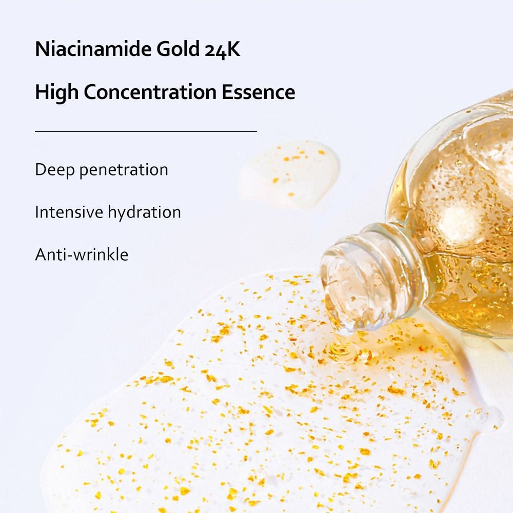24K Gold Niacinamide Serum Anti Aging Hyaluronic Acid