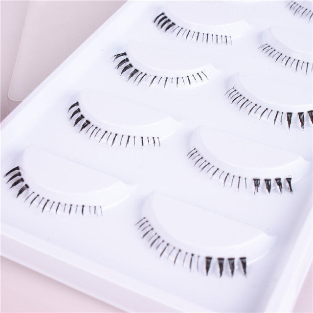 Lower Eyelashes On Clear Band 100% Handmade