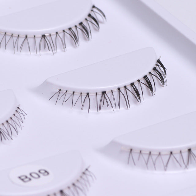Lower Eyelashes On Clear Band 100% Handmade
