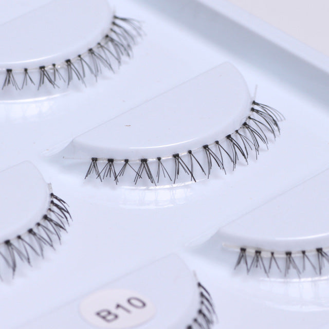 Lower Eyelashes On Clear Band 100% Handmade