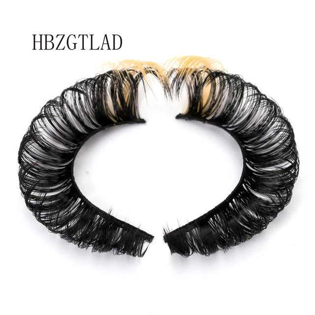 3D Ombre Mink Lashes Vegan Strip Lashes Natural Dramatic Fluffy Color