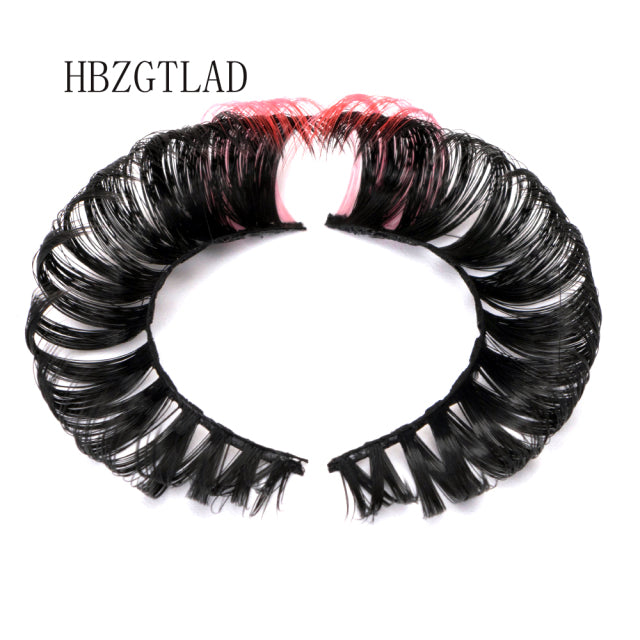 3D Ombre Mink Lashes Vegan Strip Lashes Natural Dramatic Fluffy Color