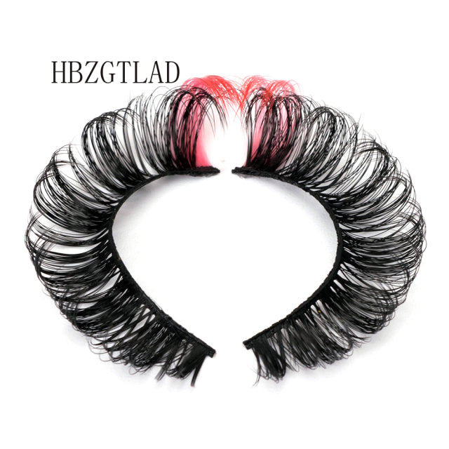 3D Ombre Mink Lashes Vegan Strip Lashes Natural Dramatic Fluffy Color