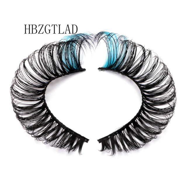 3D Ombre Mink Lashes Vegan Strip Lashes Natural Dramatic Fluffy Color